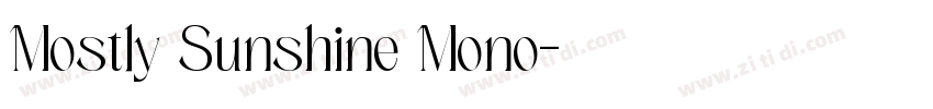 Mostly Sunshine Mono字体转换